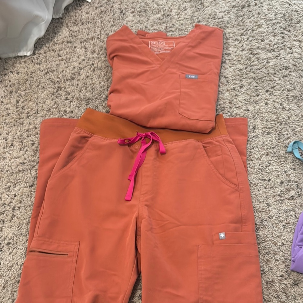 Women's Orange Scrub Pants